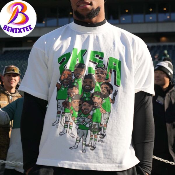 NFL Saquon Barkley 2KSA How Bout Them Boys Upfront Philadelphia Eagles Two Sides Print T-Shirt