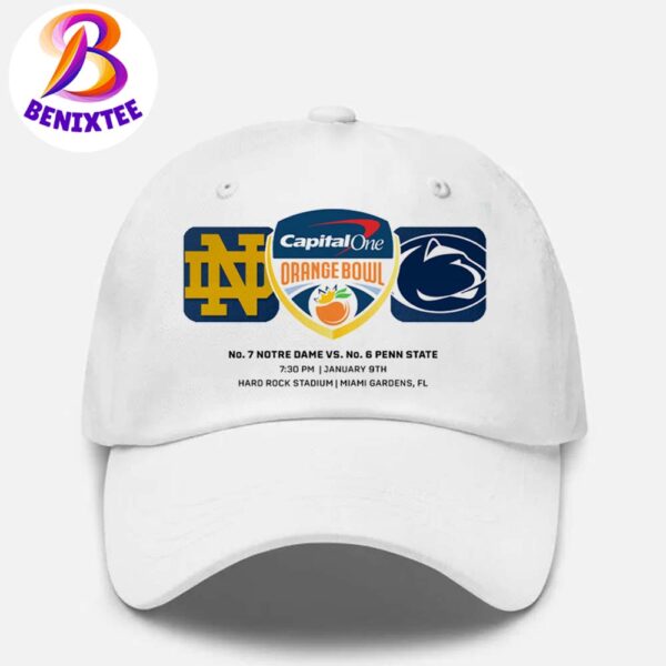 Notre Dame Fighting Irish Vs Penn State Nittany Lions In The CFB Semifinal At The 2025 Capital One Orange Bowl Hat Cap