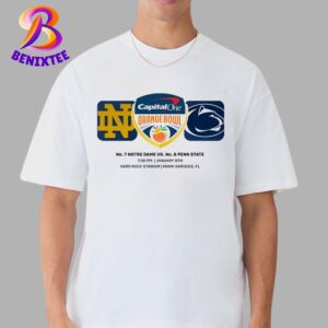 Notre Dame Fighting Irish Vs Penn State Nittany Lions In The CFB Semifinal At The 2025 Capital One Orange Bowl Unisex T-Shirt