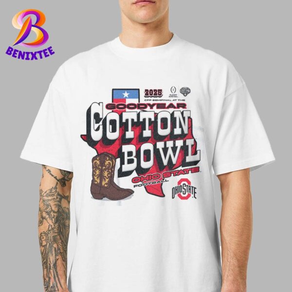 Ohio State Buckeyes Football 2025 College Football Playoff 2025 Goodyear Cotton Bowl Classic Bound Vintage T-Shirt