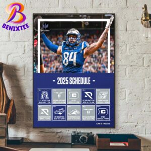 St Louis Battlehawks Football 2025 Schedule List Regular Season Home Decor Poster Canvas