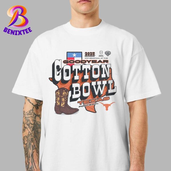 Texas Longhorns Football 2025 College Football Playoff 2025 Goodyear Cotton Bowl Classic Bound Vintage T-Shirt